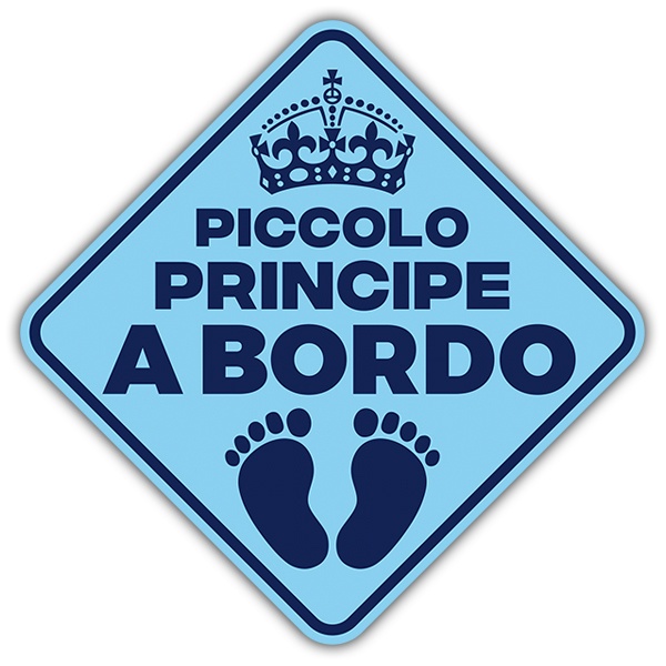 Car & Motorbike Stickers: Little prince on board Italian