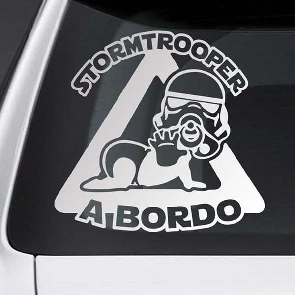 Car & Motorbike Stickers: Stormtrooper on board Spanish 0