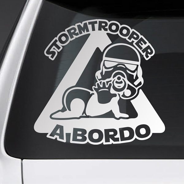 Car & Motorbike Stickers: Stormtrooper on board Spanish