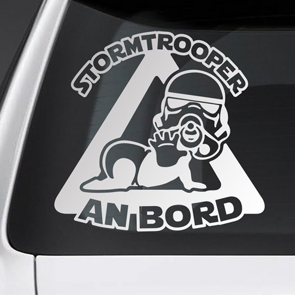 Car & Motorbike Stickers: Stormtrooper on board German