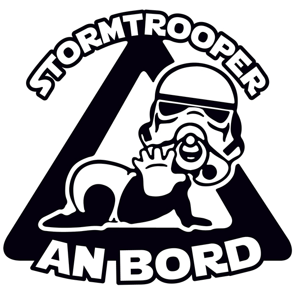 Car & Motorbike Stickers: Stormtrooper on board German