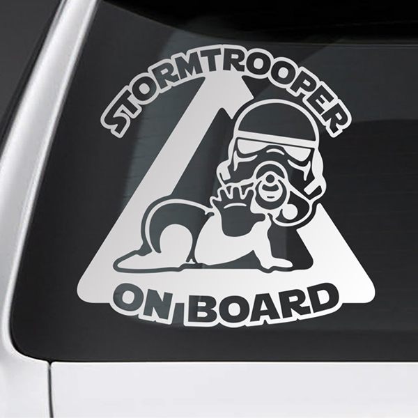Car & Motorbike Stickers: Stormtrooper on board English