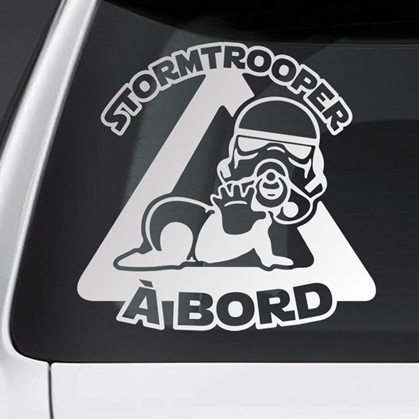Car & Motorbike Stickers: Stormtrooper on board - French 0
