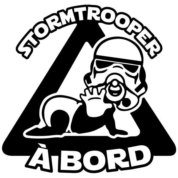Car & Motorbike Stickers: Stormtrooper on board - French