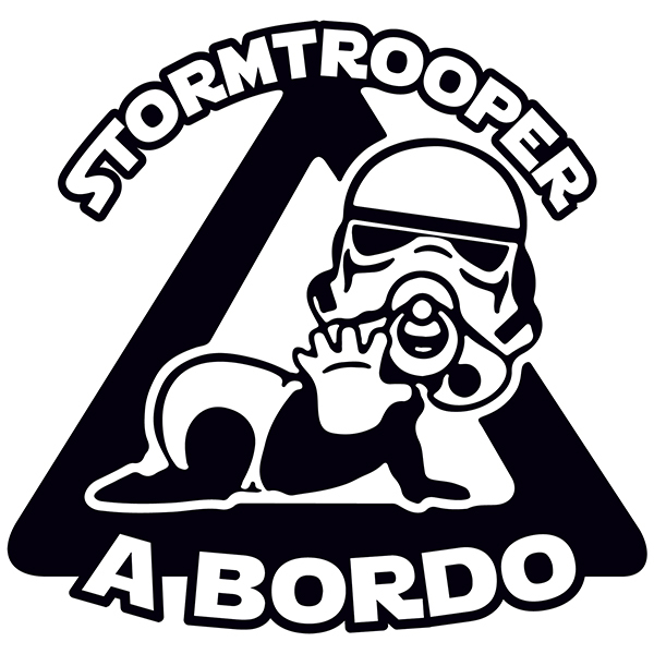 Car & Motorbike Stickers: Stormtrooper on board - Italian