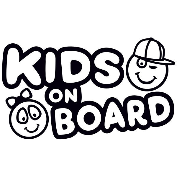 Car & Motorbike Stickers: Kids on board