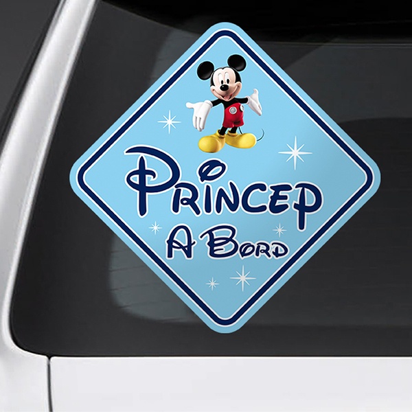 Car & Motorbike Stickers: Prince on Board Disney - catalan 1