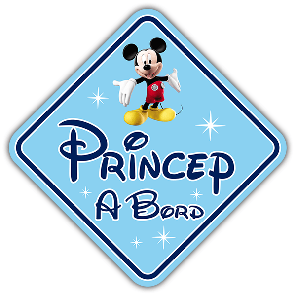 Car & Motorbike Stickers: Prince on Board Disney - catalan 0