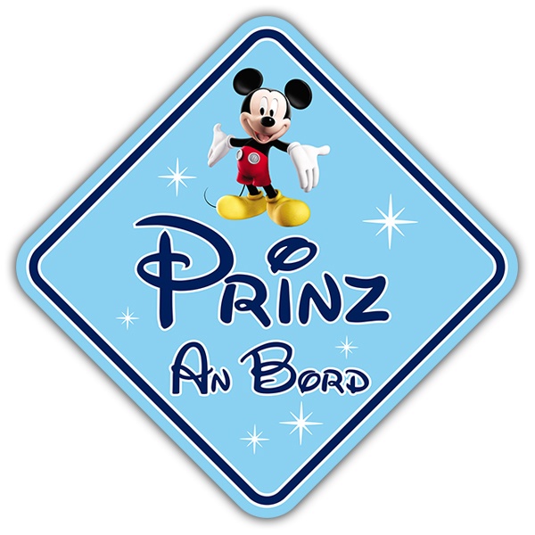 Car & Motorbike Stickers: Prince on Board German Disney