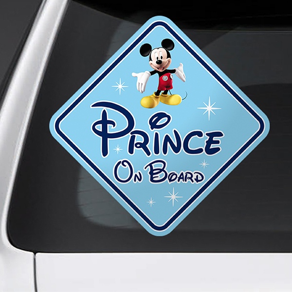 Car & Motorbike Stickers: Prince on Board Disney - english