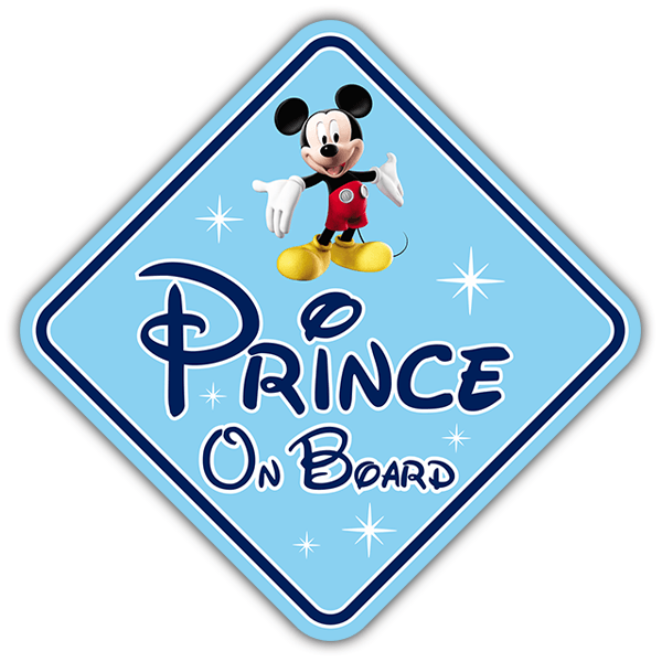 Car & Motorbike Stickers: Prince on Board Disney - english 0