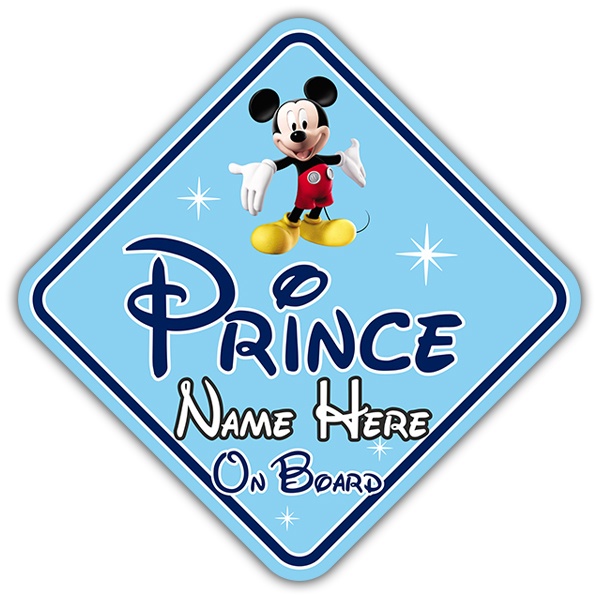 Car & Motorbike Stickers: Prince on Board customised English