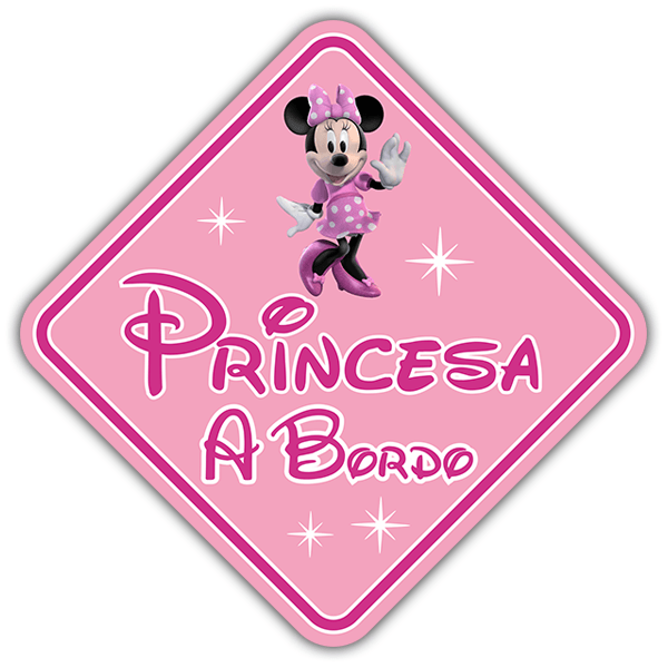 Car & Motorbike Stickers: Princess on board Disney - spanish 0