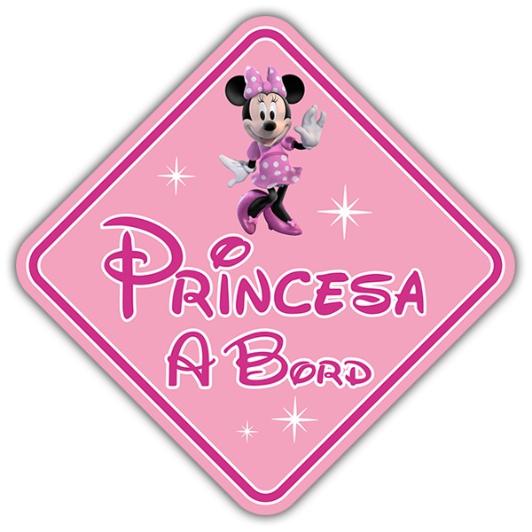 Car & Motorbike Stickers: Princess on Board Disney Catalan