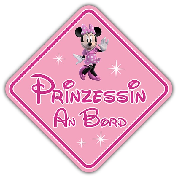 Car & Motorbike Stickers: Princess on board Disney - german