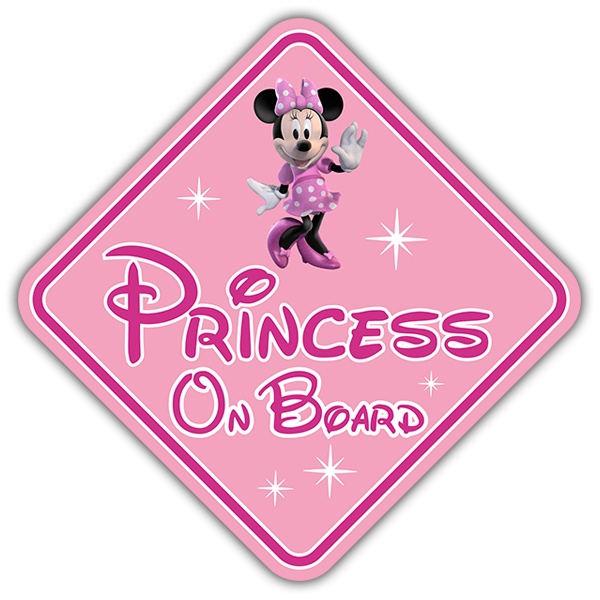 Car & Motorbike Stickers: Princess on board Disney - english