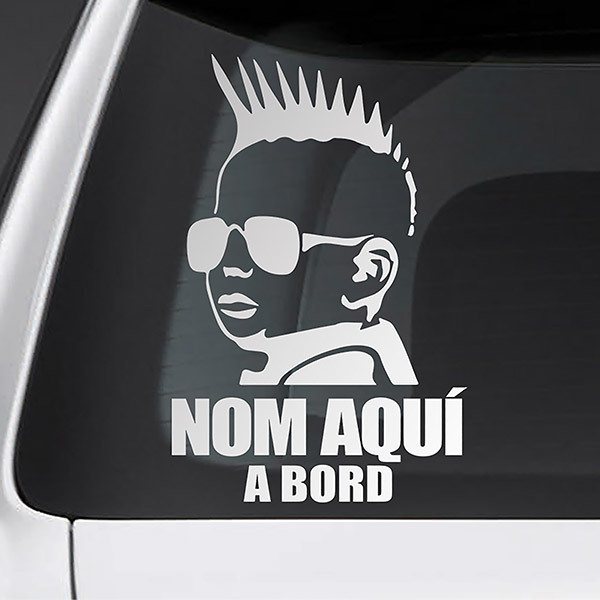 Car & Motorbike Stickers: Punk on board personalized - catalan