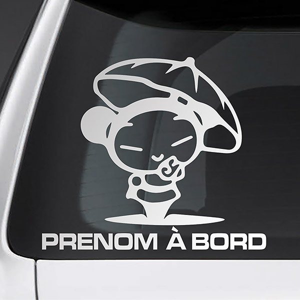 Car & Motorbike Stickers: Geisha on board personalized - french