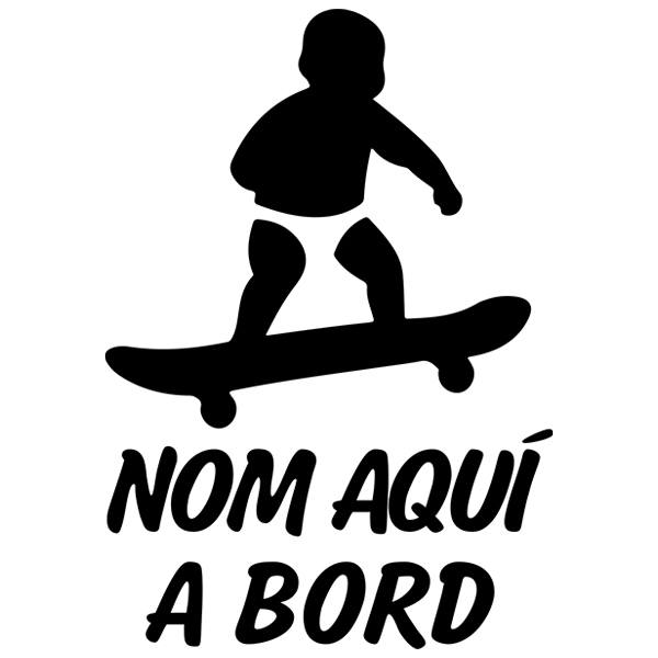 Car & Motorbike Stickers: Skate on board personalized - catalan