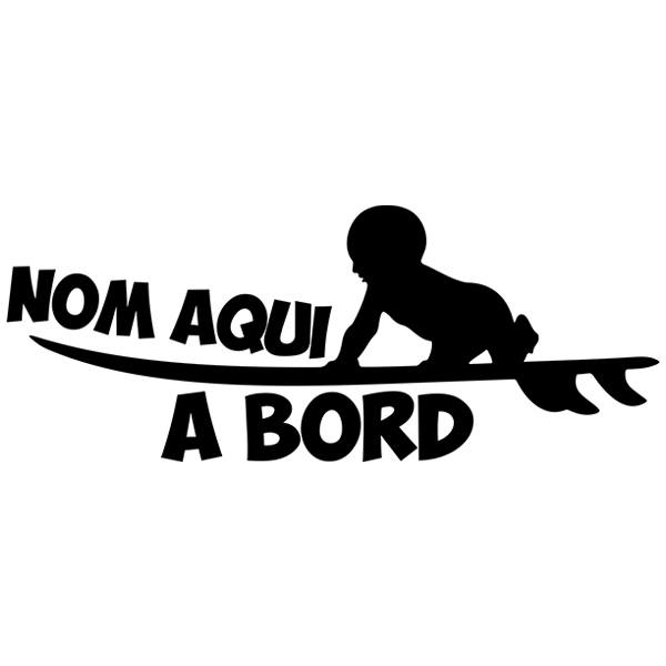 Car & Motorbike Stickers: Surf on board personalized - catalan