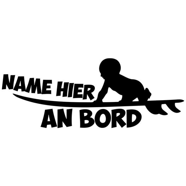 Car & Motorbike Stickers: Surf on board personalized - german