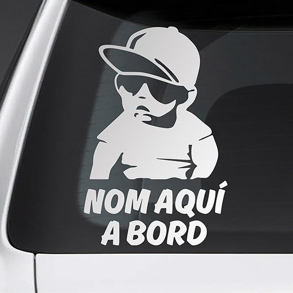 Car & Motorbike Stickers: Rapper on board personalized - catalan