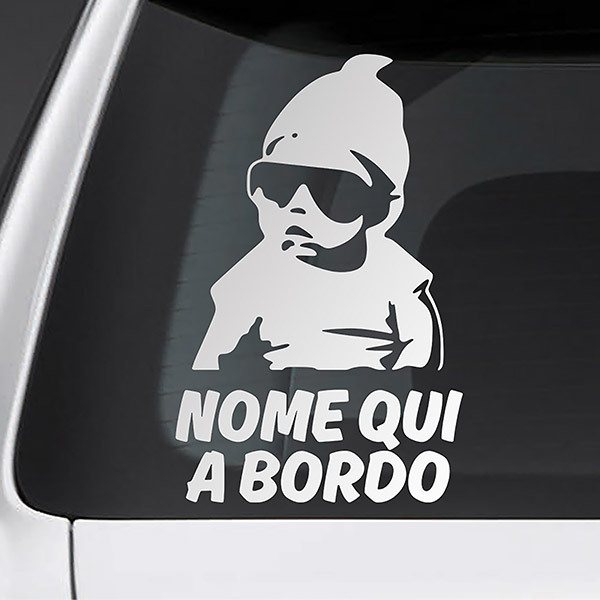 Car & Motorbike Stickers: Trendy on board personalized - italian