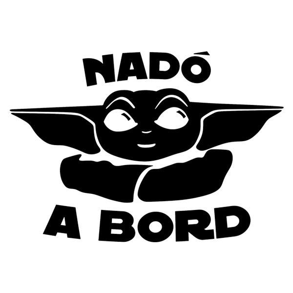 Car & Motorbike Stickers: Baby Yoda on board - Catalan
