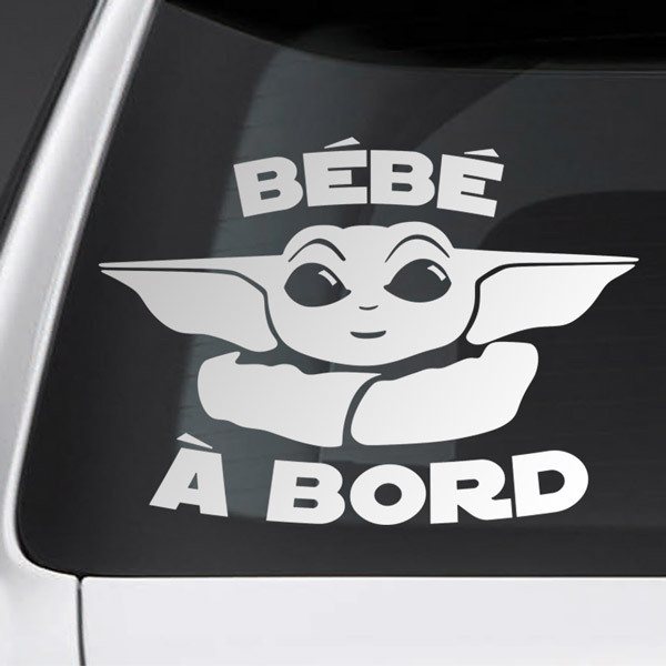 Sticker Baby Yoda On Board French Muraldecal Com