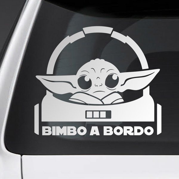 Car & Motorbike Stickers: Baby Yoda 1 on board - Italian