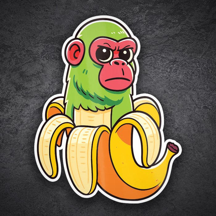 Car & Motorbike Stickers: Chimpanzini Bananini