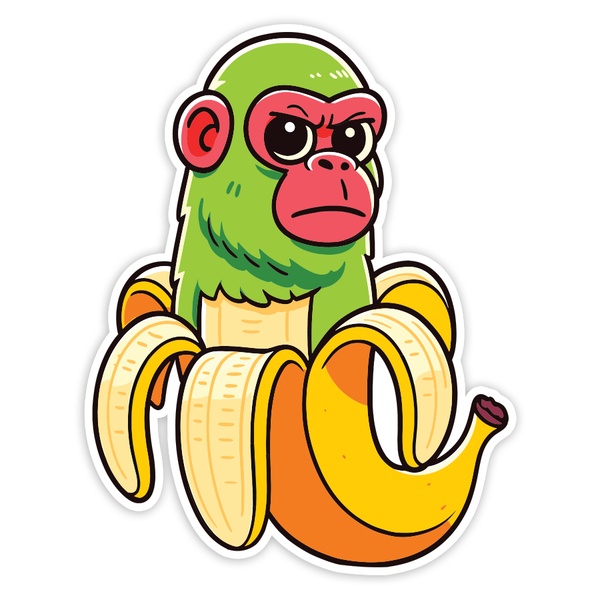 Car & Motorbike Stickers: Chimpanzini Bananini