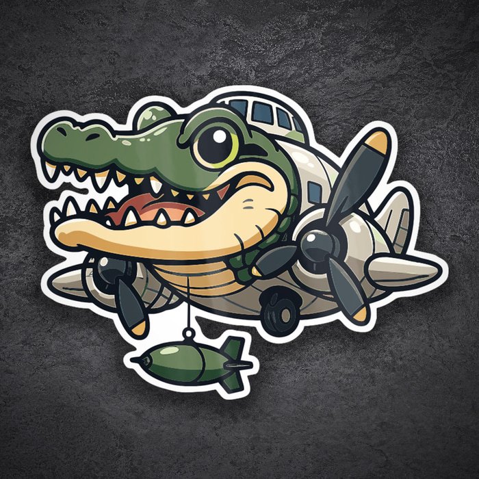 Car & Motorbike Stickers: Bombardiro Crocodilo