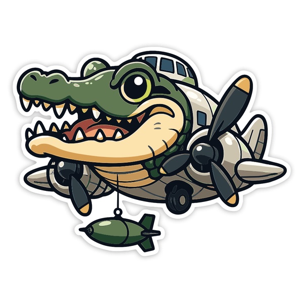 Car & Motorbike Stickers: Bombardiro Crocodilo
