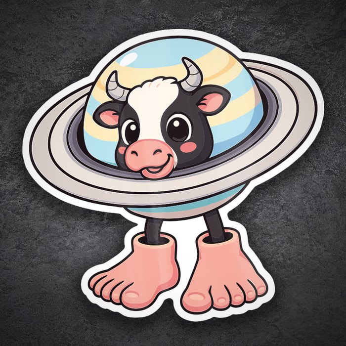 Car & Motorbike Stickers: La vaca saturno saturnita