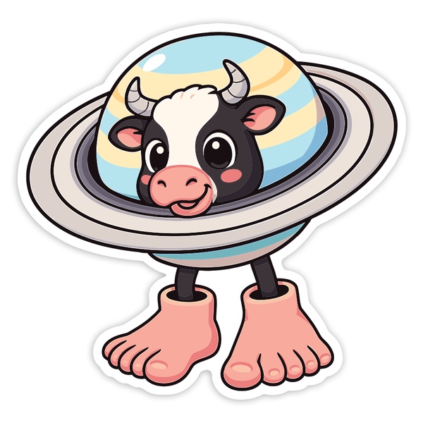Car & Motorbike Stickers: La vaca saturno saturnita