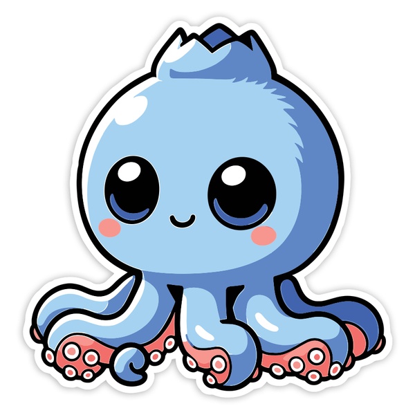 Car & Motorbike Stickers: Blueberrinni Octopussini