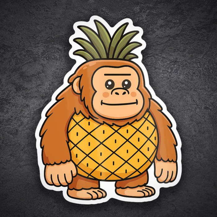 Car & Motorbike Stickers: Orangutini Ananasini
