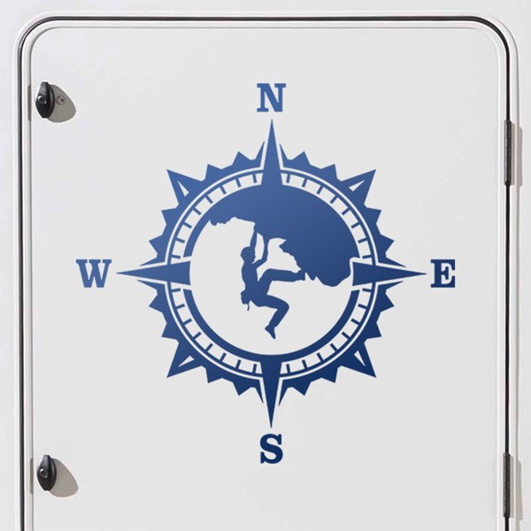 Car & Motorbike Stickers: Wind Rose Climbing