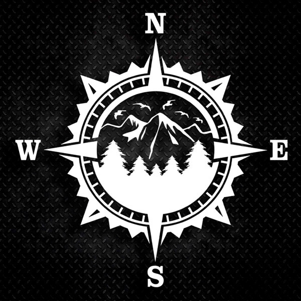 Car & Motorbike Stickers: Wind Rose Mountains