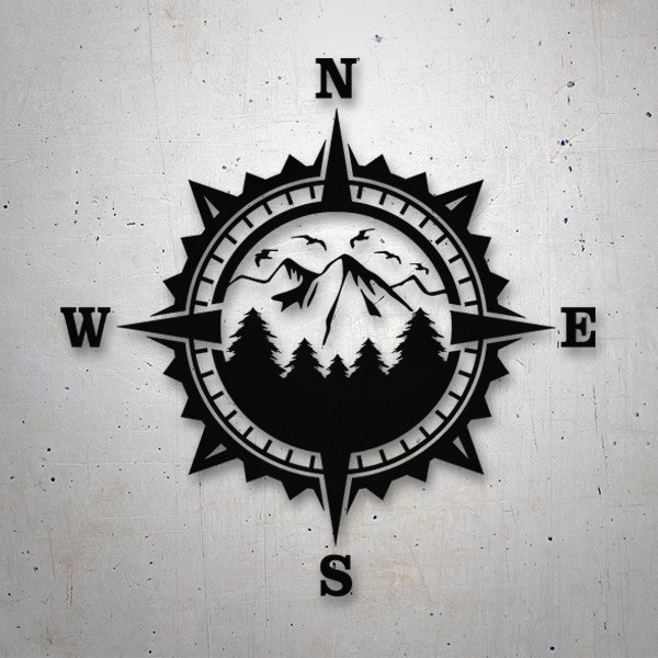 Car & Motorbike Stickers: Wind Rose Mountains