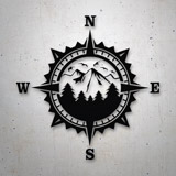 Car & Motorbike Stickers: Wind Rose Mountains 2