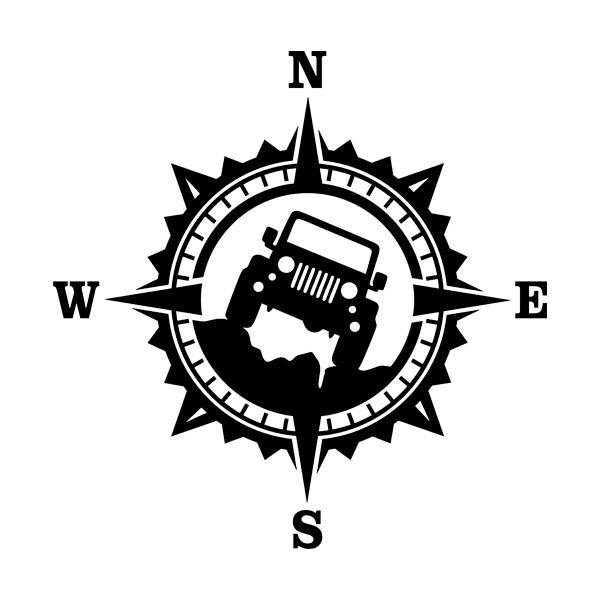 Car & Motorbike Stickers: Wind Rose Jeep