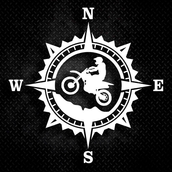 Car & Motorbike Stickers: Wind Rose Motocross