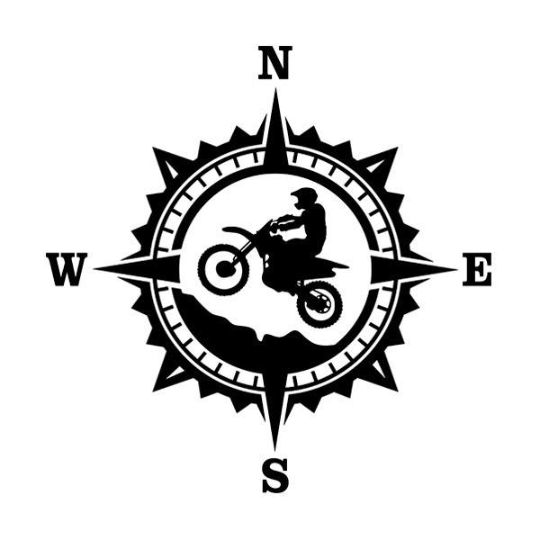 Car & Motorbike Stickers: Wind Rose Motocross