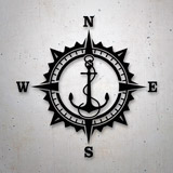 Car & Motorbike Stickers: Wind Rose Anchor 2