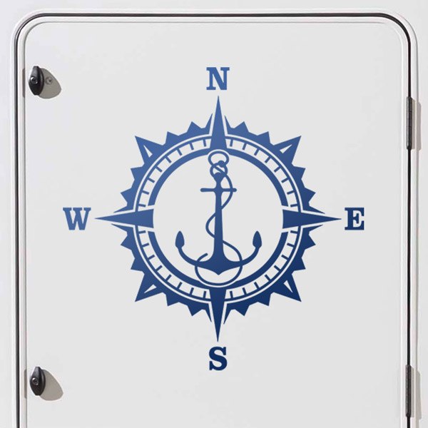 Car & Motorbike Stickers: Wind Rose Anchor