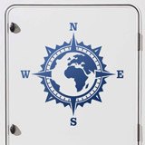 Car & Motorbike Stickers: Wind Rose World Map 3