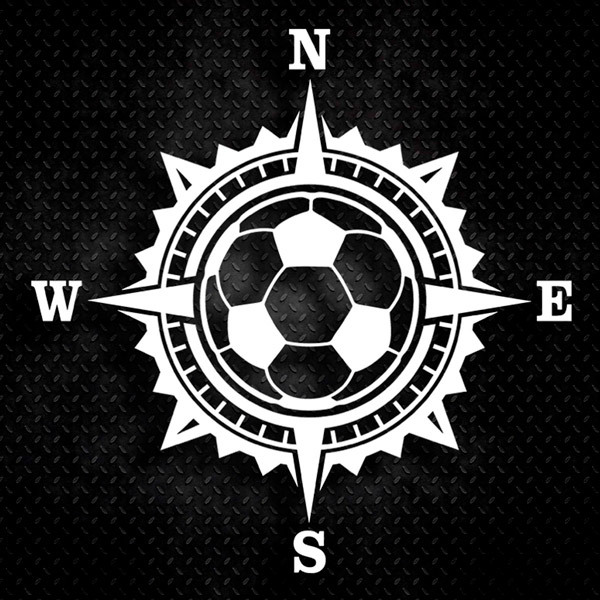 Car & Motorbike Stickers: Wind Rose Football Ball