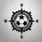 Car & Motorbike Stickers: Wind Rose Football Ball 2